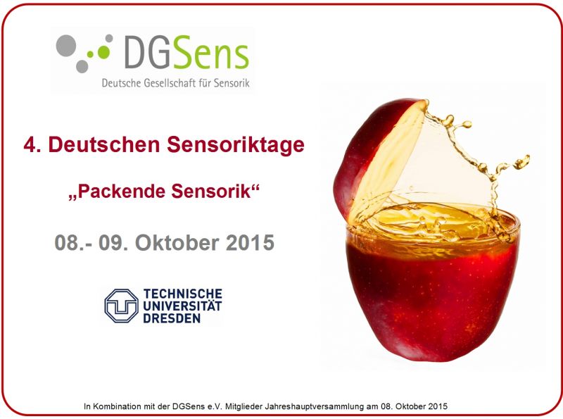 Deutsche Sensoriktage - Deutsche Gesellschaft für Sensorik - DGSens e.V.